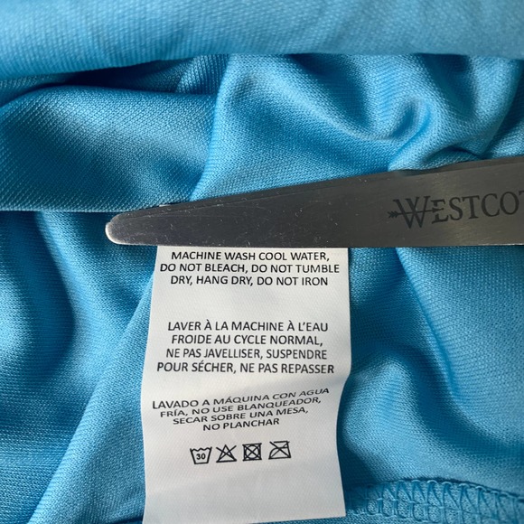 Trunks Surf & Swim Co. Mens Rash Guard Top Size Medium Blue Short Sleeve UPF 20+ - Picture 11 of 12